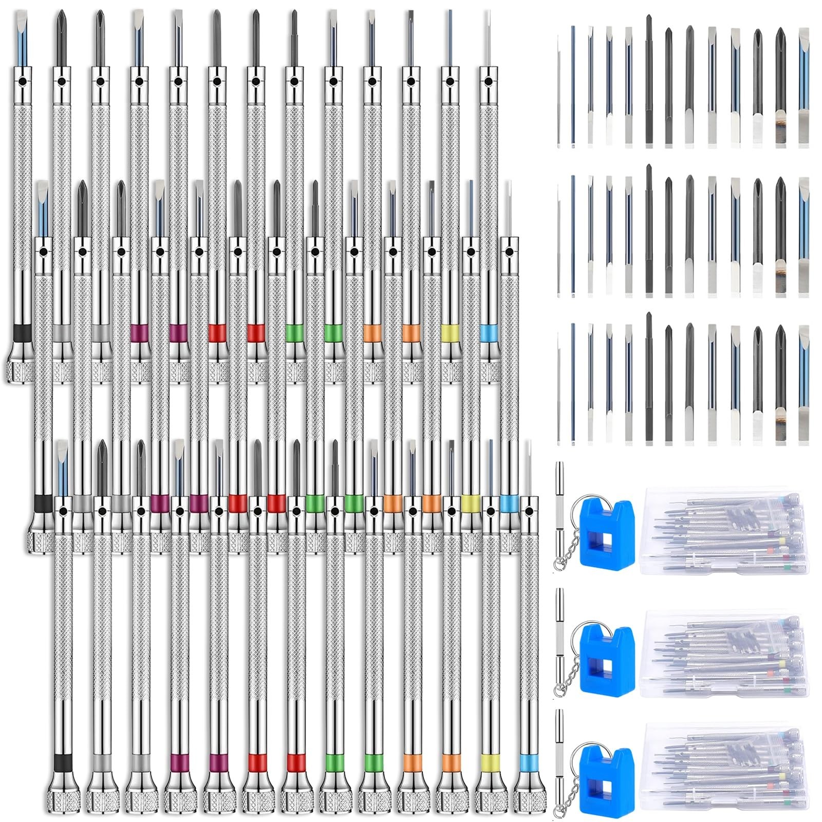 39 Pcs Precision Watch Screwdriver Set, 0.6-2.0mm Jewelers Screwdriver Kit wi…