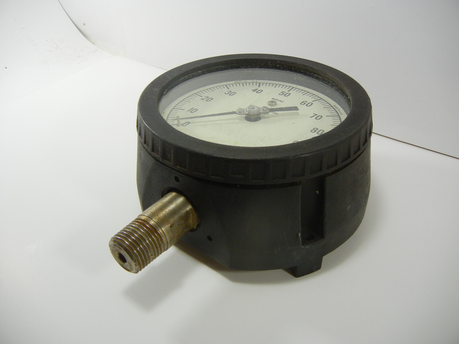 Vintage Royal gauge pressure gauge 0 – 100PSI 4-1/2″ dia. face L1230