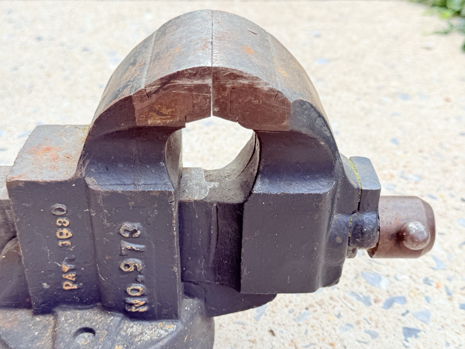 Vintage Chas Parker 973 Swivel Base Bench Vise