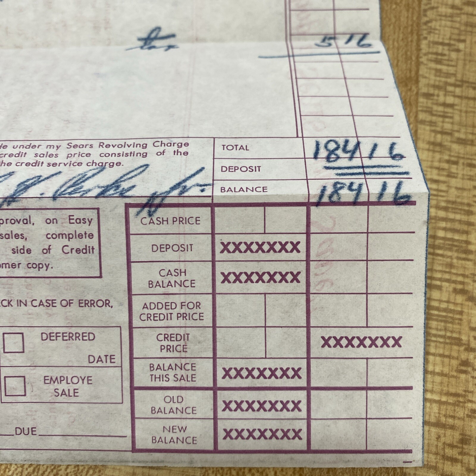 1968 Sears Roebuck & Co. Handwritten Tool Receipt Craftsman 10in Radial Saw VA