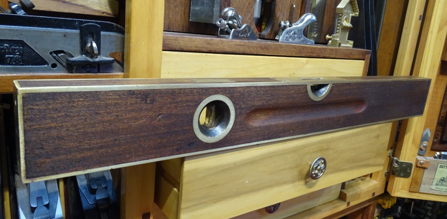 Stanley Rule & Level Type 6A 28″ Fully Brass Bound No 95 Mahogany Level & Plumb