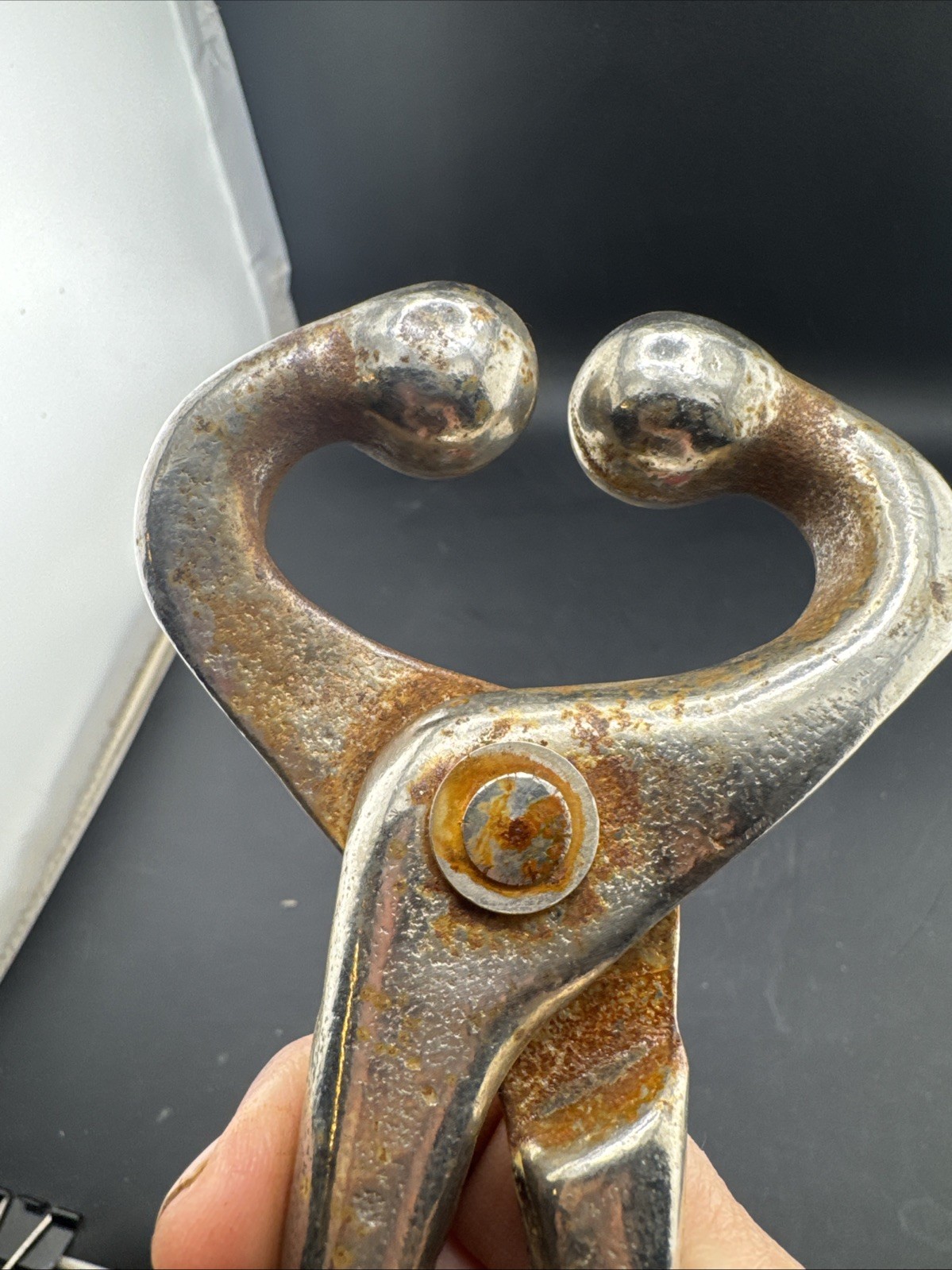 VTG 8” Bull/Cow Nose Lead Clamp Pliers Cast Iron Farm/Rancher Tool Rustic 1940’s