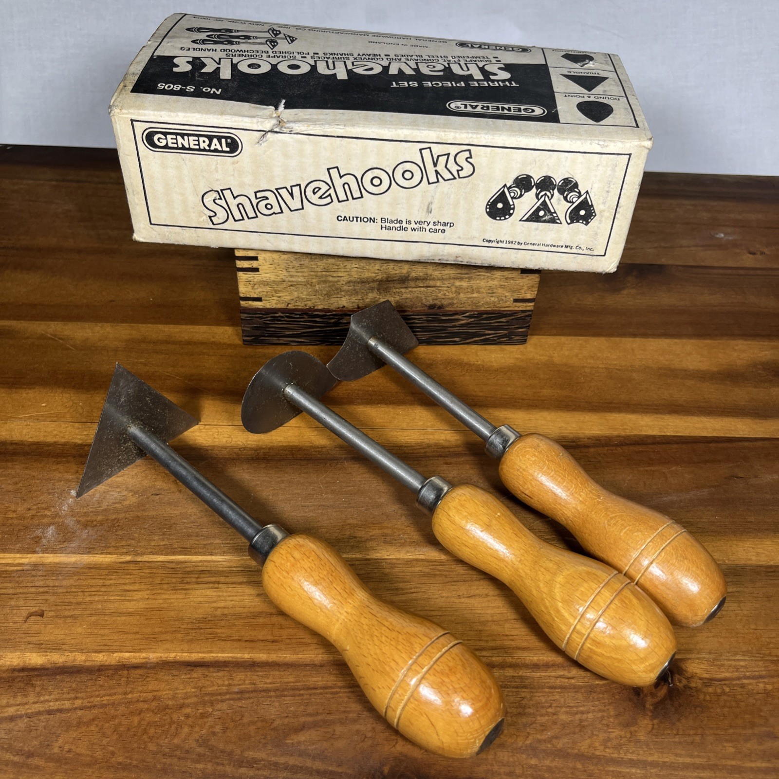 General Shavehooks 3 Piece Set Made In England With Original Box
