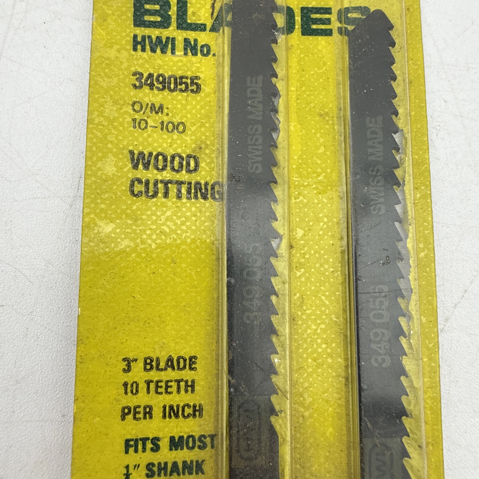 Vintage HWI 349055 3 In 10 TPI Sabre Saw Blades NOS