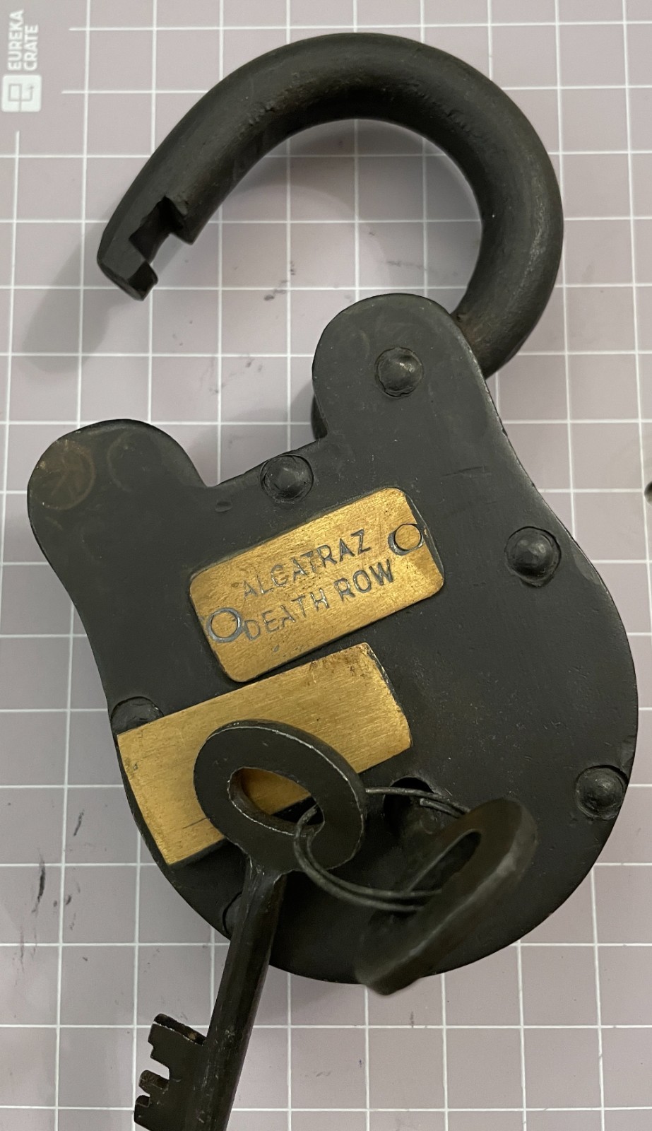 Alcatraz Death Row Padlock Cast Iron Prison Lock Vintage Style Replica w Keys