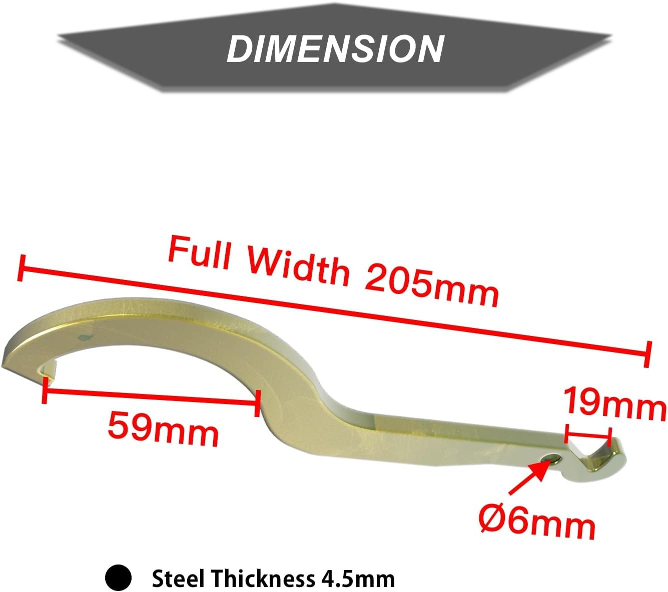 Universal Steel ATV Shock Absorber and Drive Clutch Wrench Tool Compatible with
