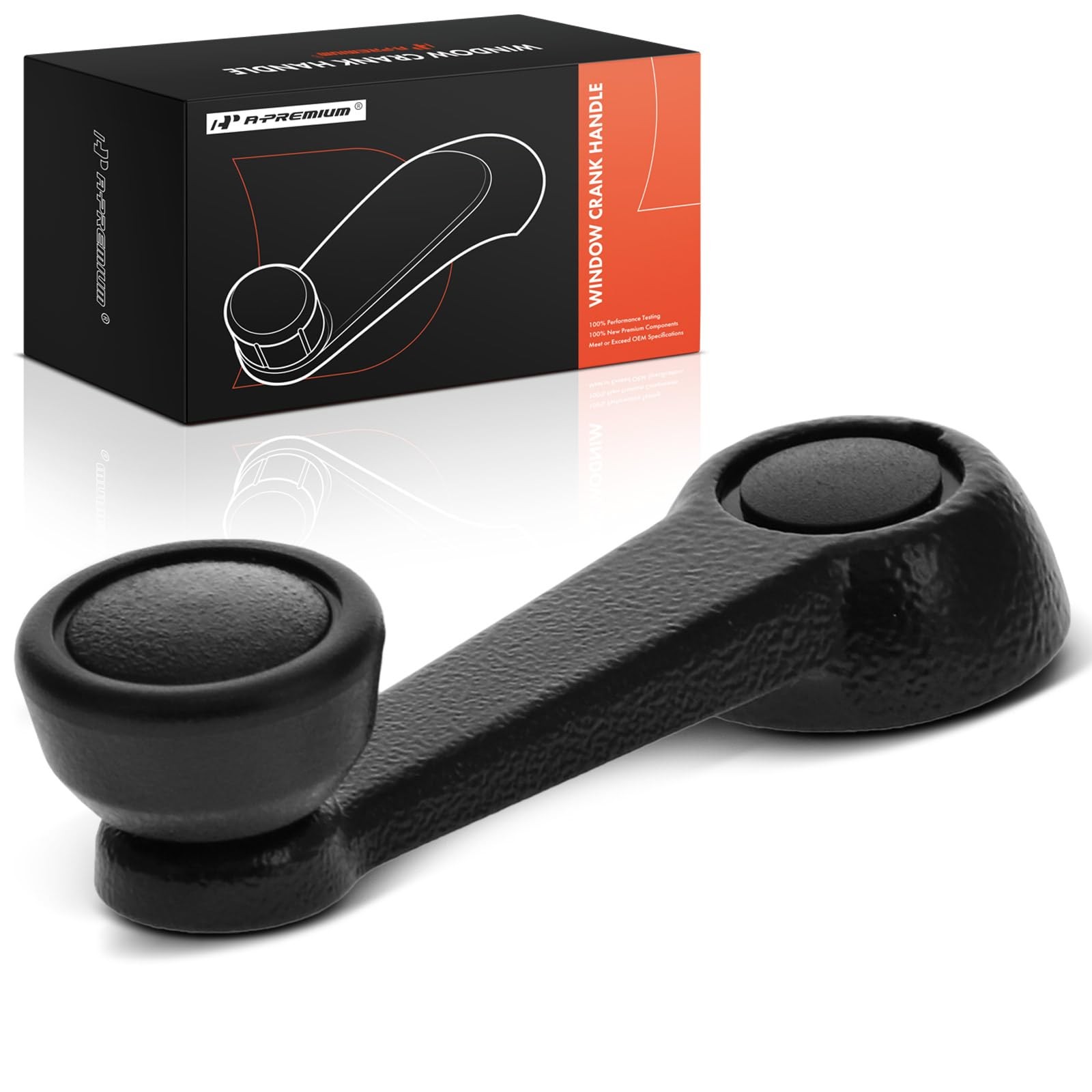 A-Premium Driver or Passenger Side Window Crank Handle Textured Black
