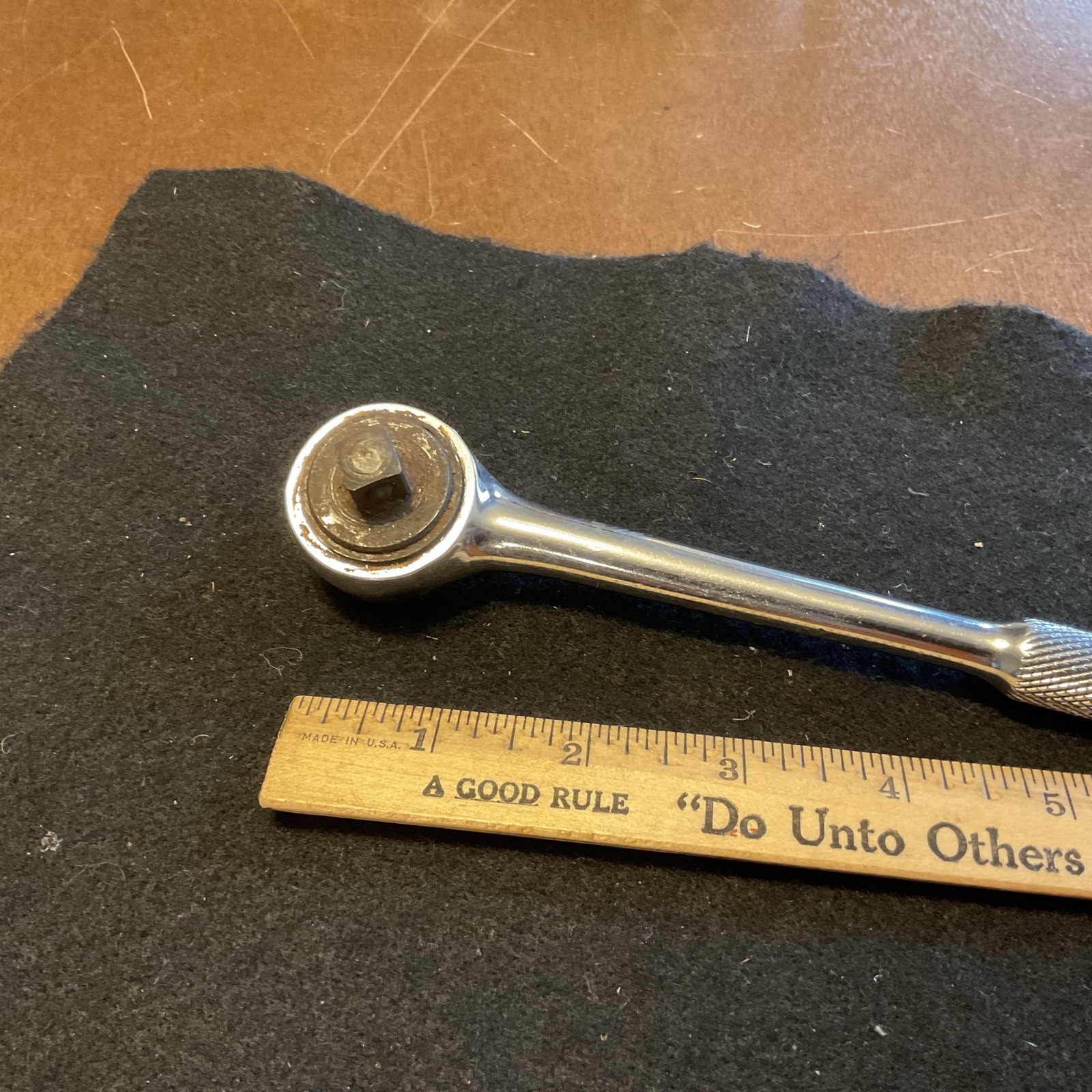 Vintage Bonney T-702-K 3/8″ Drive X 7-3/4″ Round Head Ratchet Wrench