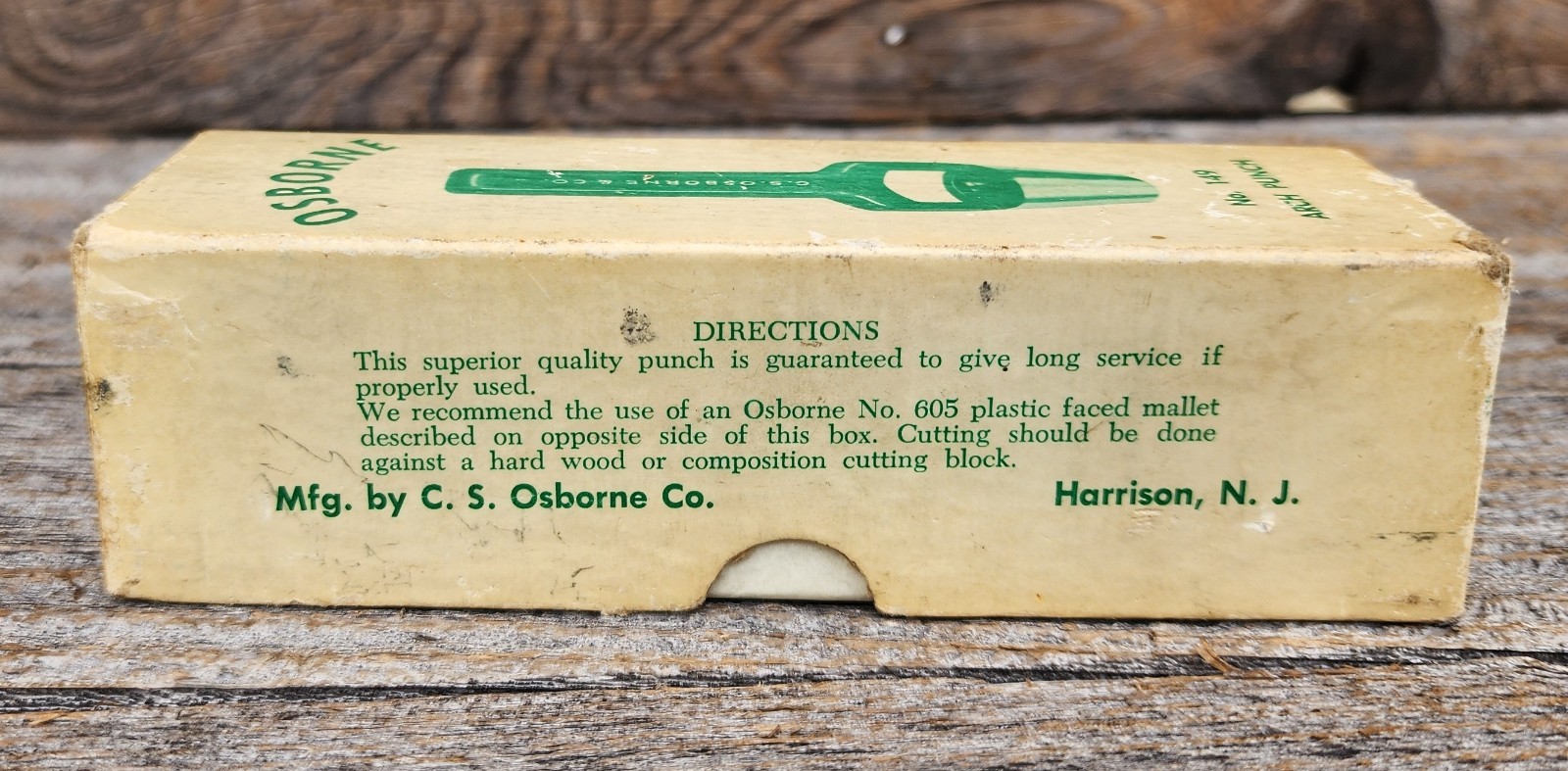 Vintage C.S. Osborne No. 149 Arch Punch 1/2″ w/ Paperwork & Original Box