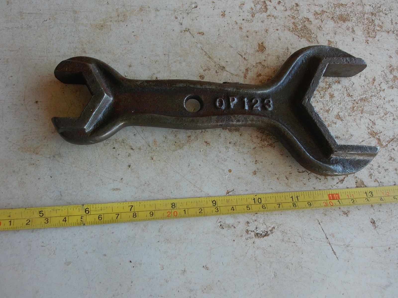 Antique Farm Implement Wrench Tool Marked OP123 Only 1 on eBay! Lot 26-22-G9