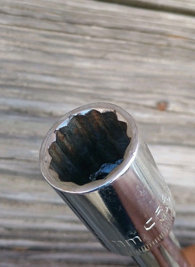 Vintage Craftsman 18mm 12 Point Shallow Socket 1/2″ Drive G 44267 USA