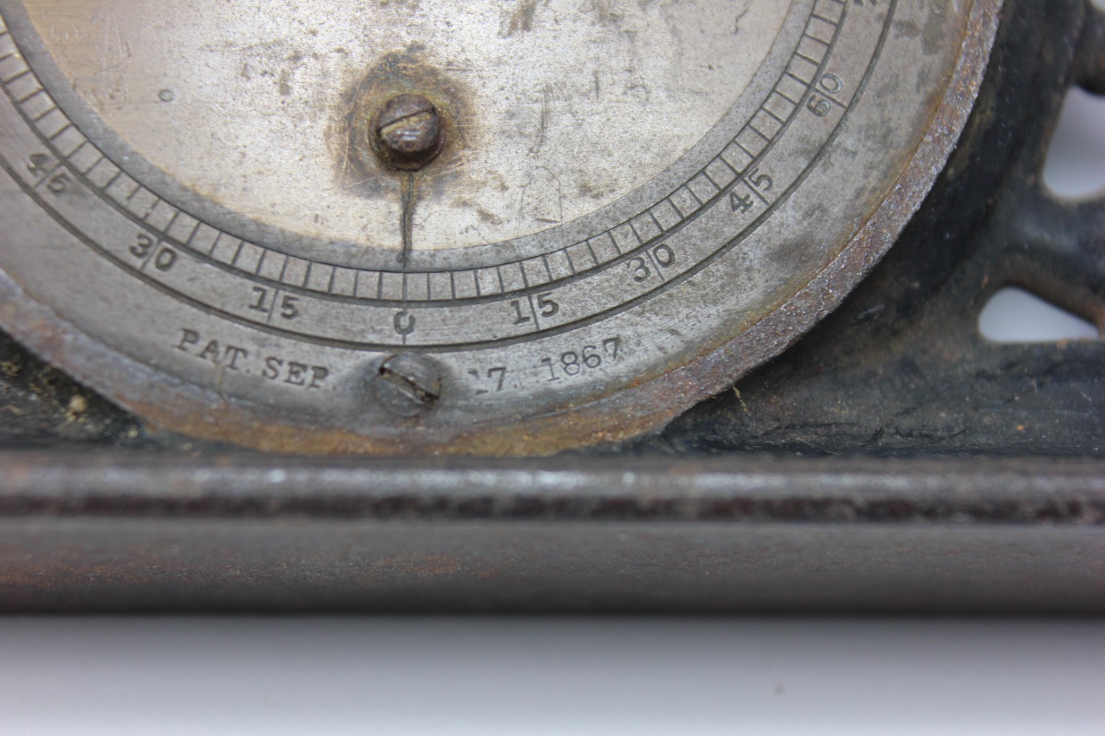Antique DAVIS Level & Tool Co. – Pat. Sept. 27, 1867 – Filigree Cast Iron Level