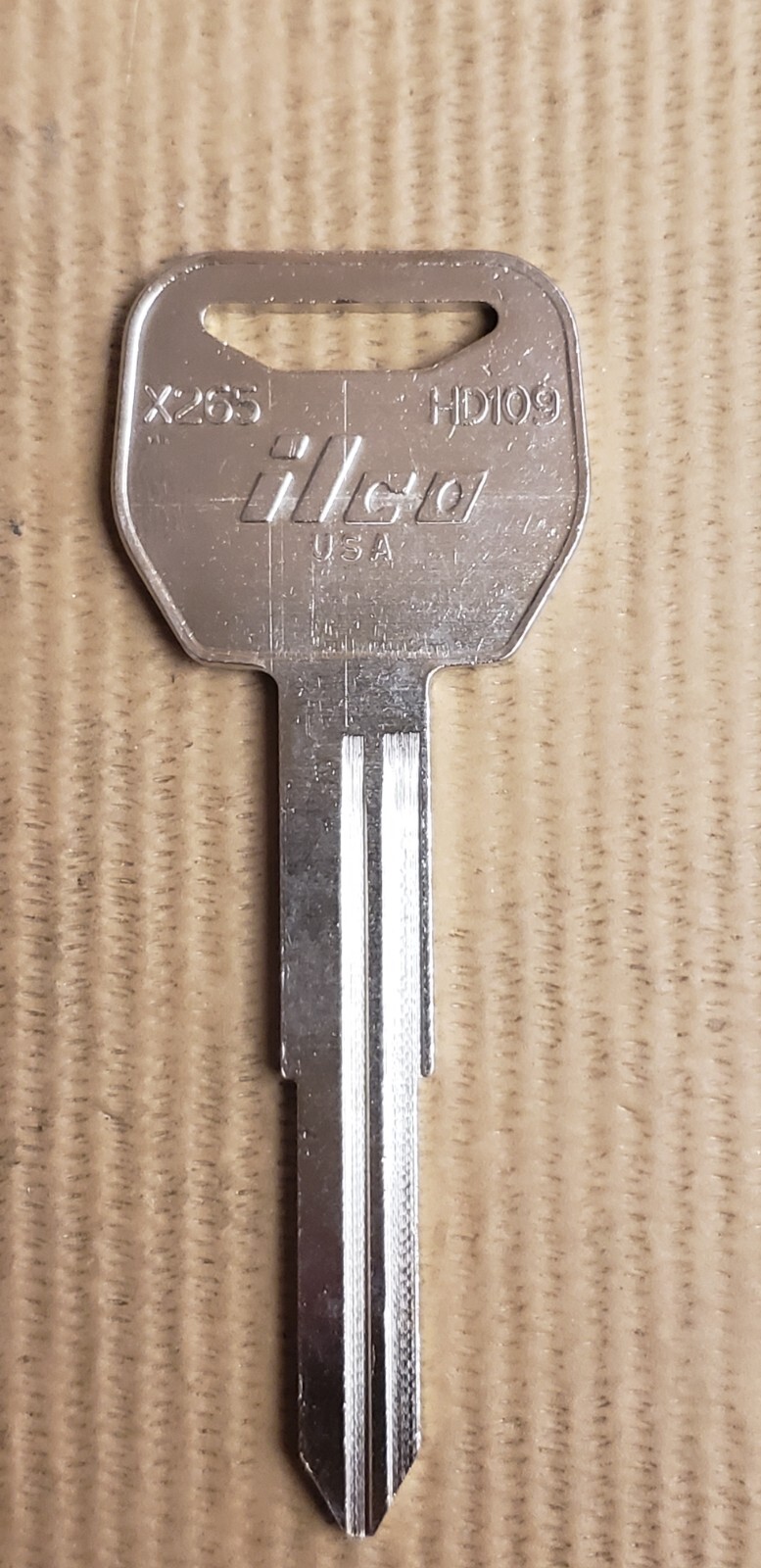 Ilco – X265 – HD109 – Key Blank Honda Cycle