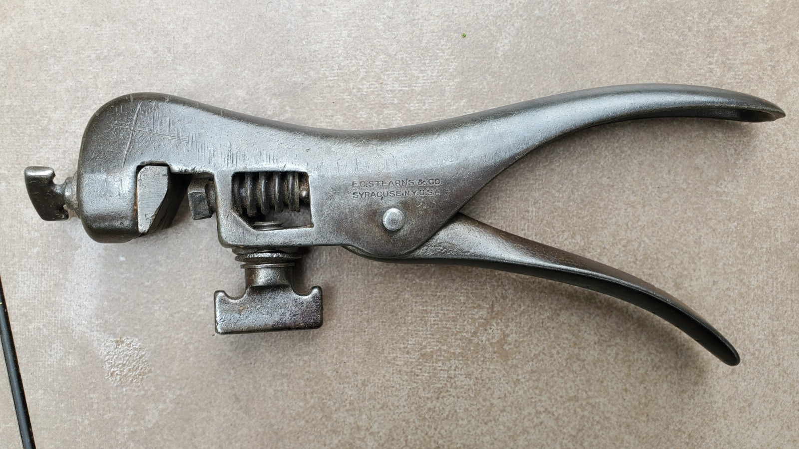 E.C. Stearns & Co. Vintage Large Tooth Hand Saw Tooth Setter, Syracuse N.Y., USA