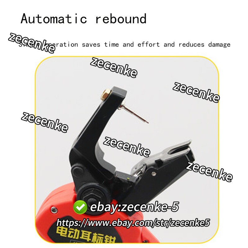 Farm Animal Ear Tag Applicator Pig Cattle Sheep Auto Electric Ear Tag Pliers