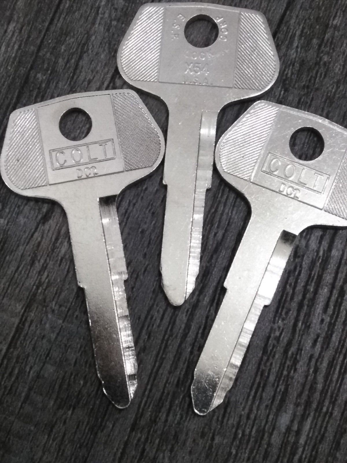 COLT BRANDED DC2 Key Blank Fits Dodge Colt JCB Polaris DC1 X54 MS12 (3PK BUNDLE)