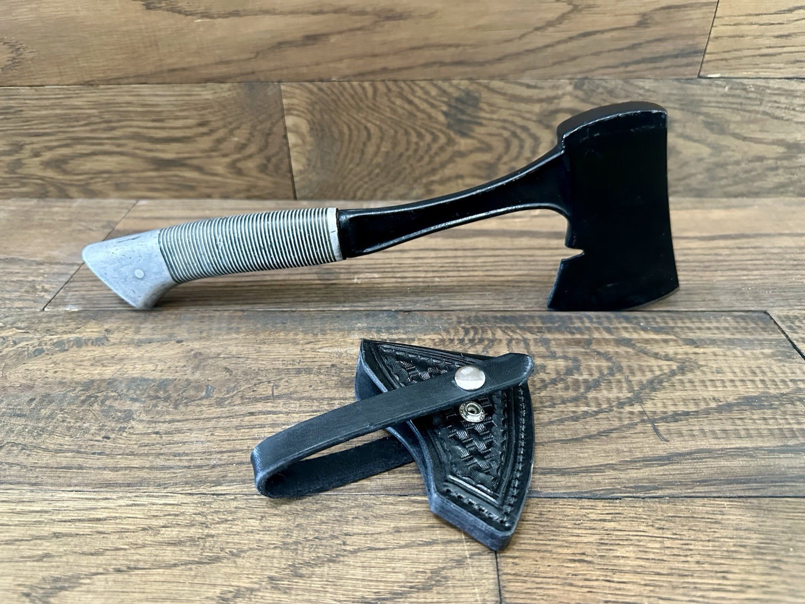 VTG Western Cutlery CO Black Hatchet Axe Boulder Colorado W/Sheath Restored
