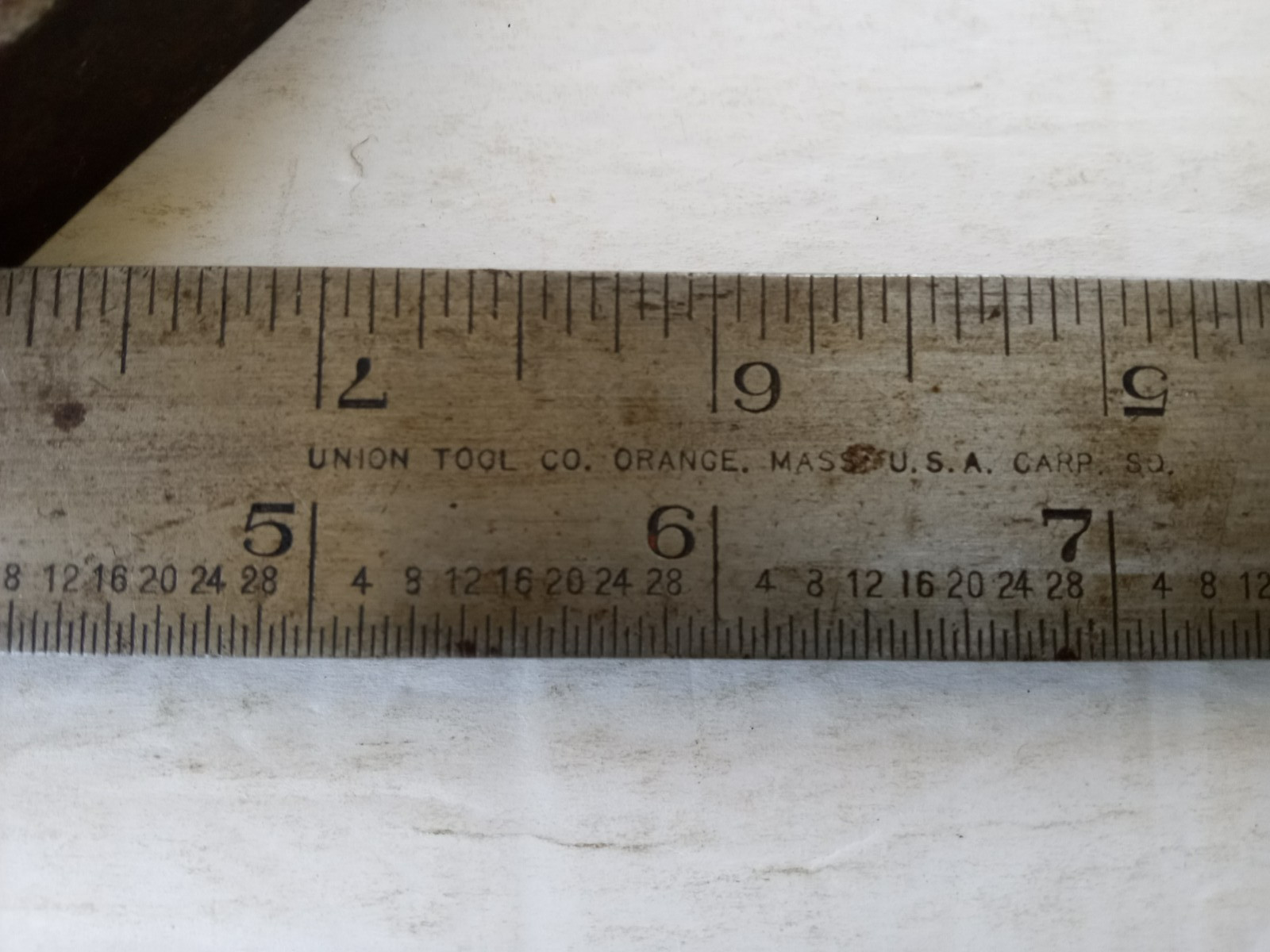 Antique UNION TOOL Co. Orange MA 12″ Adjustable Combination Square & Level Tool