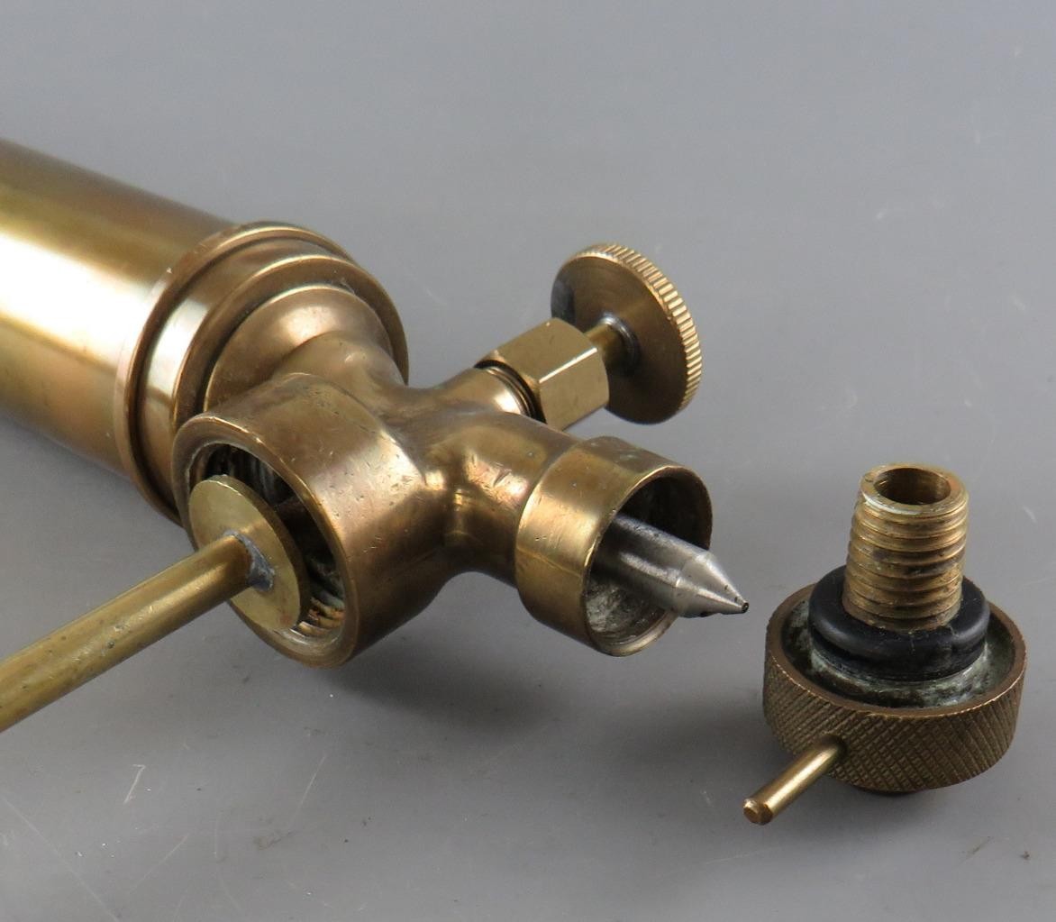 Vintage Solid Brass Dual Action Hand Pump Garden Plant Adjustable Sprayer Mister