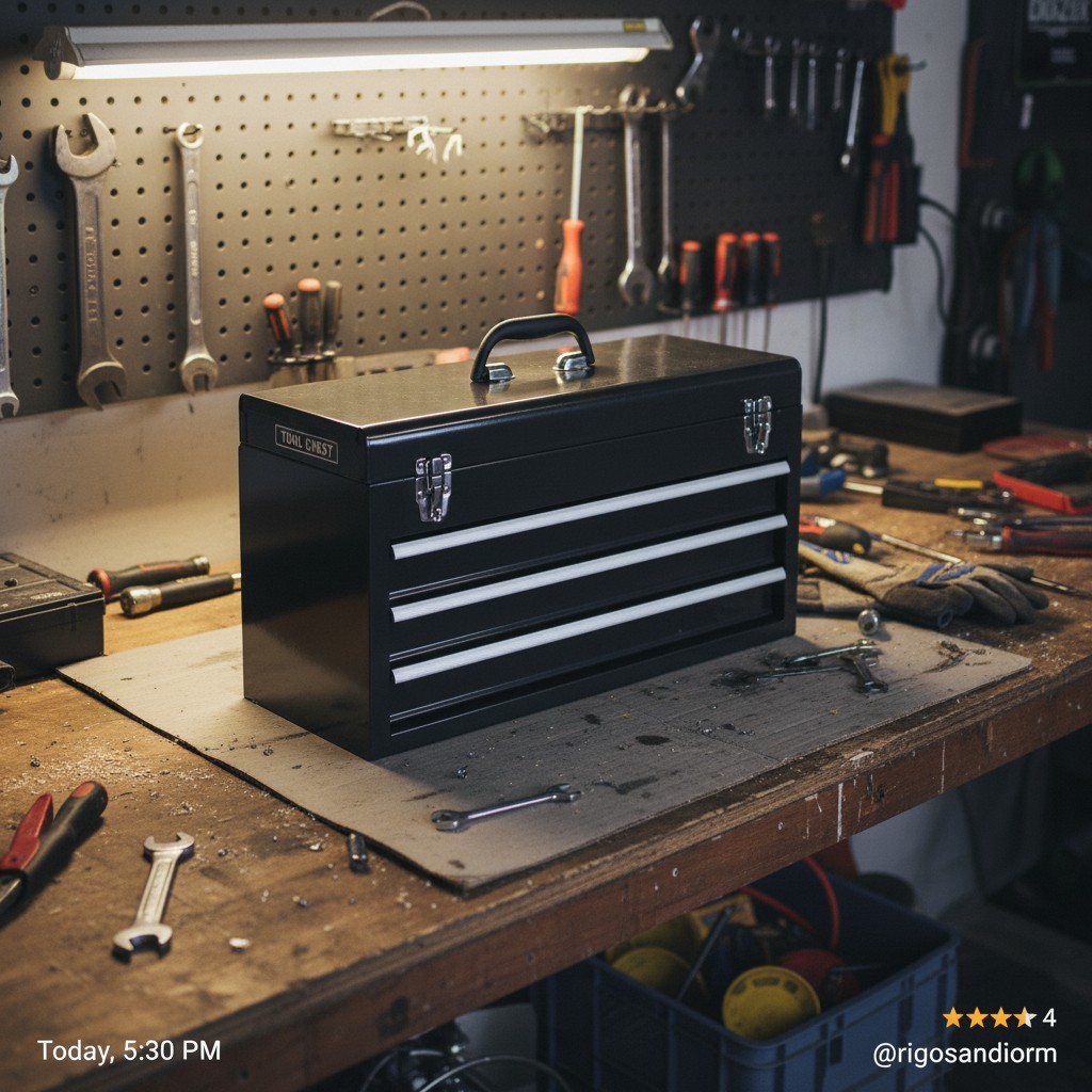 Durable 20.5″ Steel Tool Box with Smooth Gliding Drawers – Ultimate Tool Storage