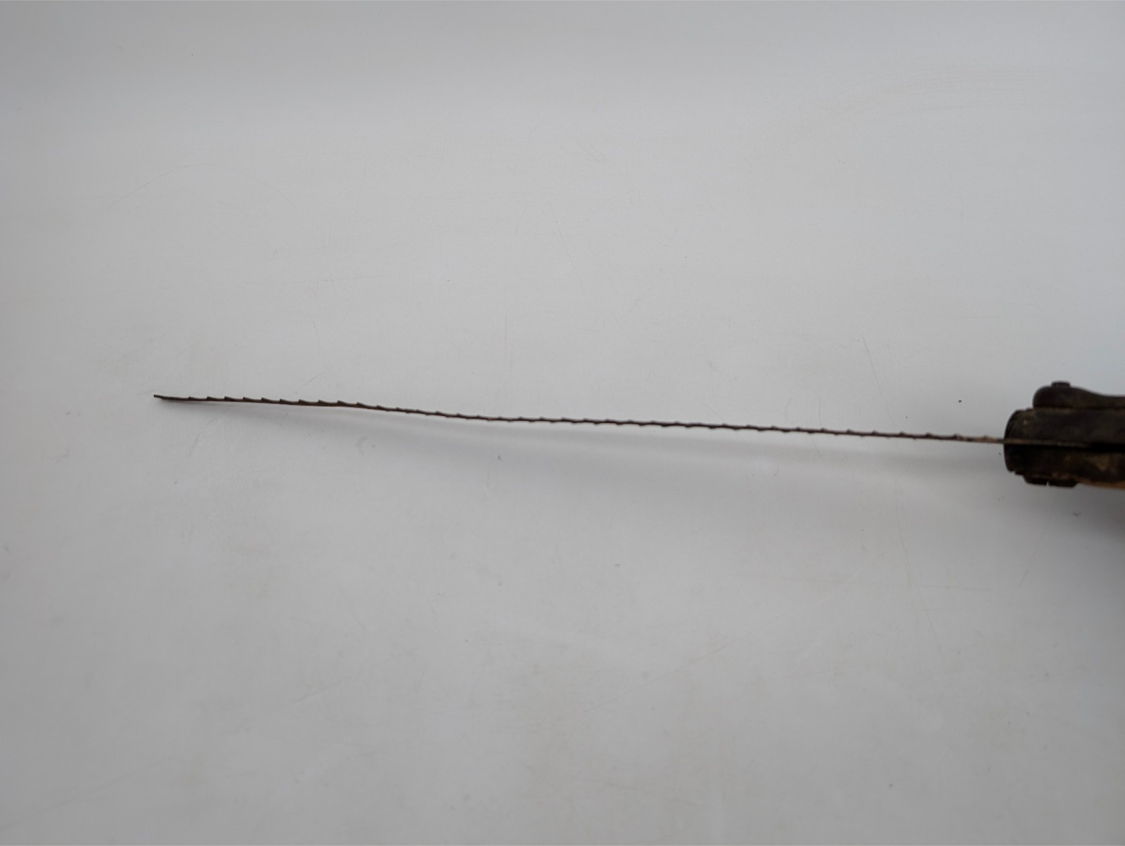 Antique Primitive Pruning Orchard Saw Carved Wooden Handle Bent Blade Farm Tool