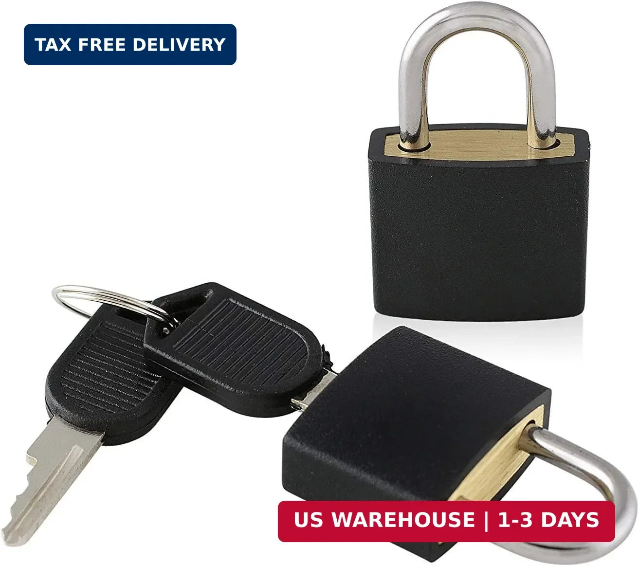 Small Mini Durable ABS Covered Solid Brass Body Individually Keyed Padlock – 8 P