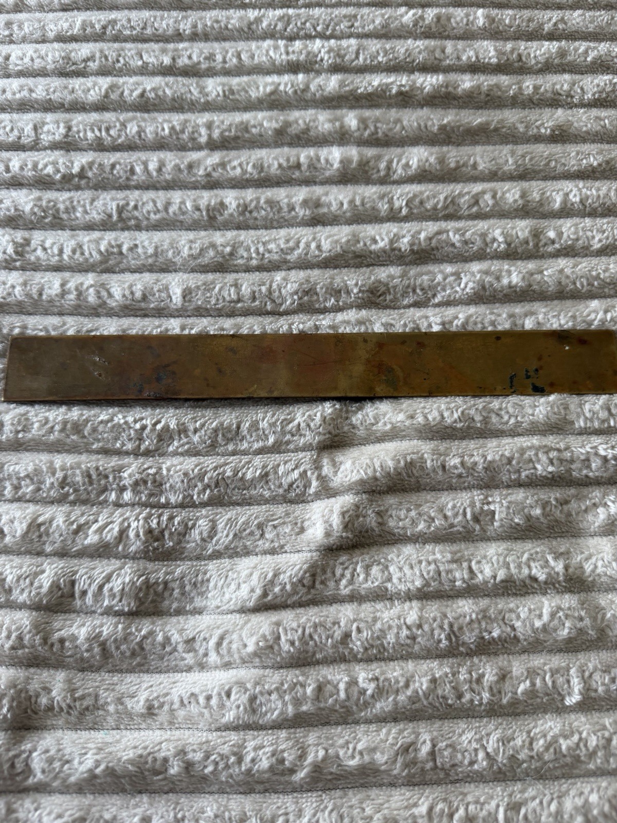Western Brass Products Golden Rule 1947 2 ft Brass Ruler with Inch Markings