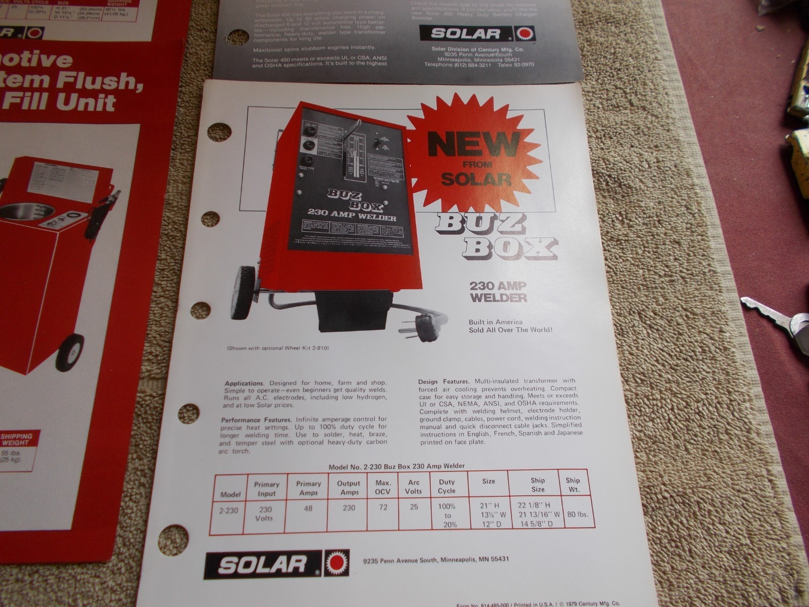 VTG 1980s SOLAR WELDER CATALOG BROUCHURES ADVERTIZING PRICE LIST ADS