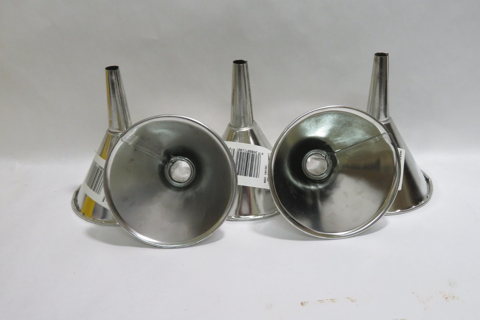 LOT OF 5 Dover Parkersburg Tin Funnels F15