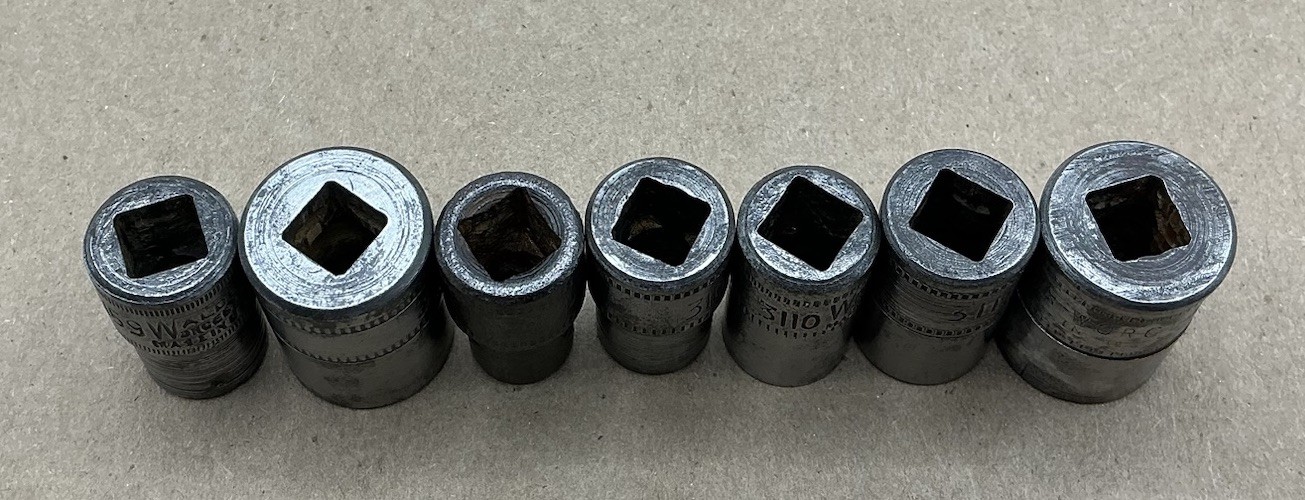 Vtg Walden Refrigeration HVAC 1/4″ Drive Ratchet Set Breaker Bar Sockets Box USA