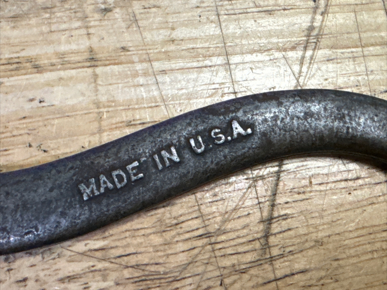 Snake Shaped Double Open End Wrench 75B – 3/8” – 7/16” – Made in USA Drop Forged