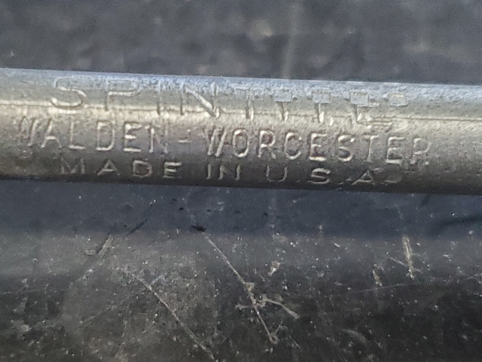 1 pc spintite #3412 wooden handle 3/8″ Walden USA vintage