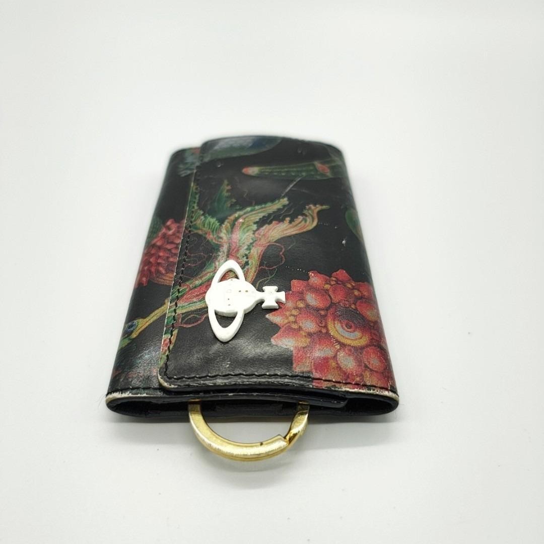Vivienne Westwood Key Case Floral Black Compact Used Authentic