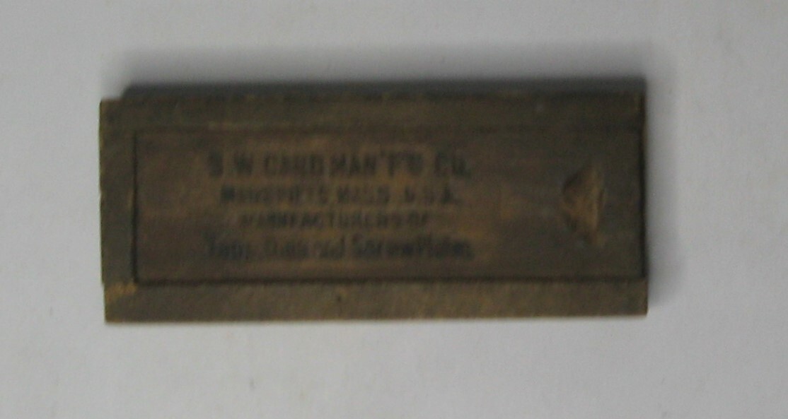Vintage S.W. Card Man’fg Co. taps, die & screw plates original wood Dovetail Box
