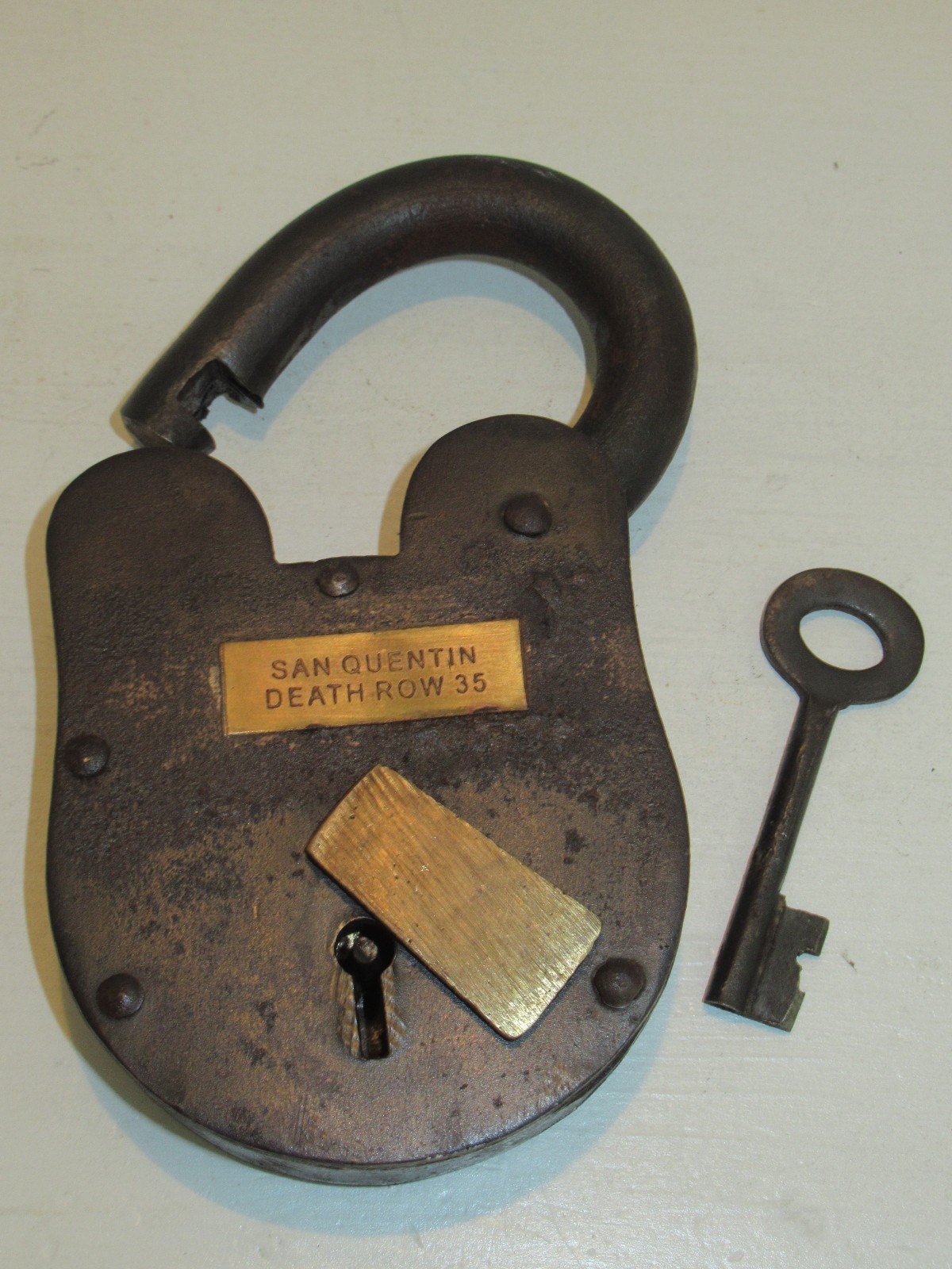 Vintage 4 Large Jail Cell Block Door Padlocks with Keys 1 Pr. Shackles