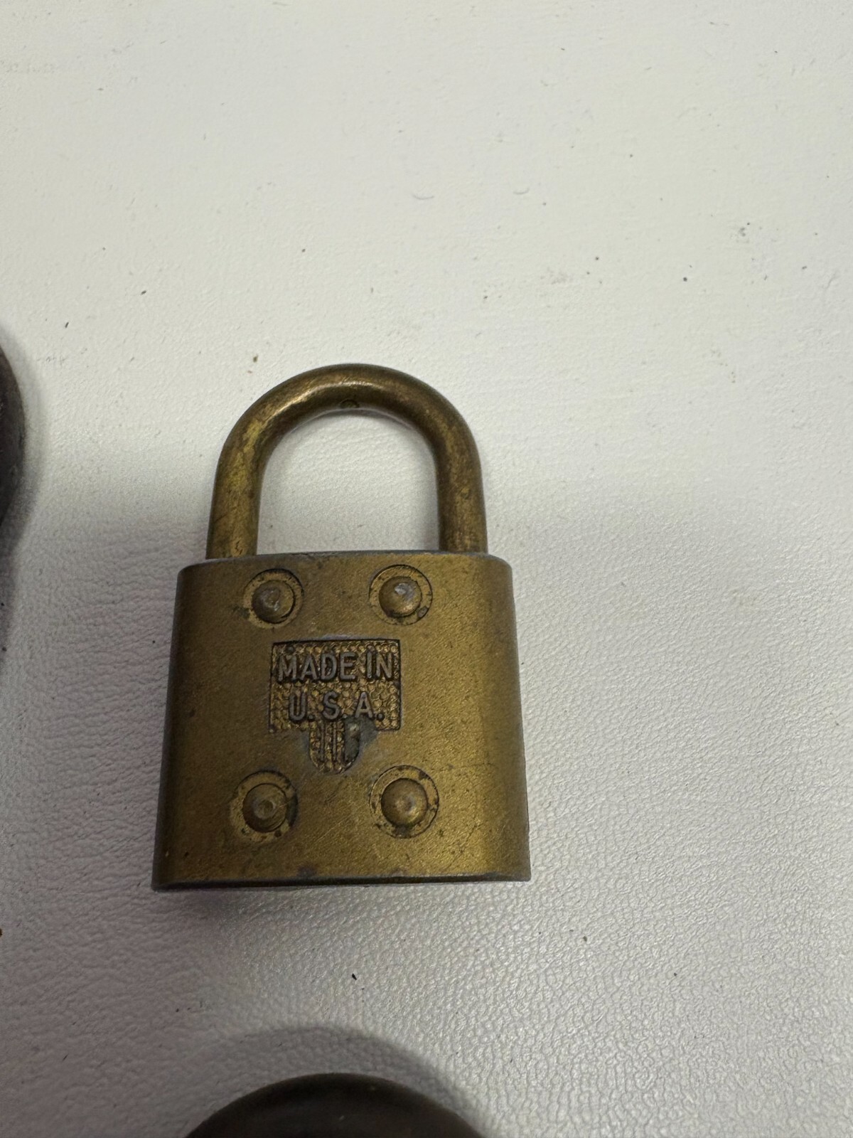 (4) Vintage metal Padlock lever safety Lock/ Slaymaker /Eagle /Yale no keys