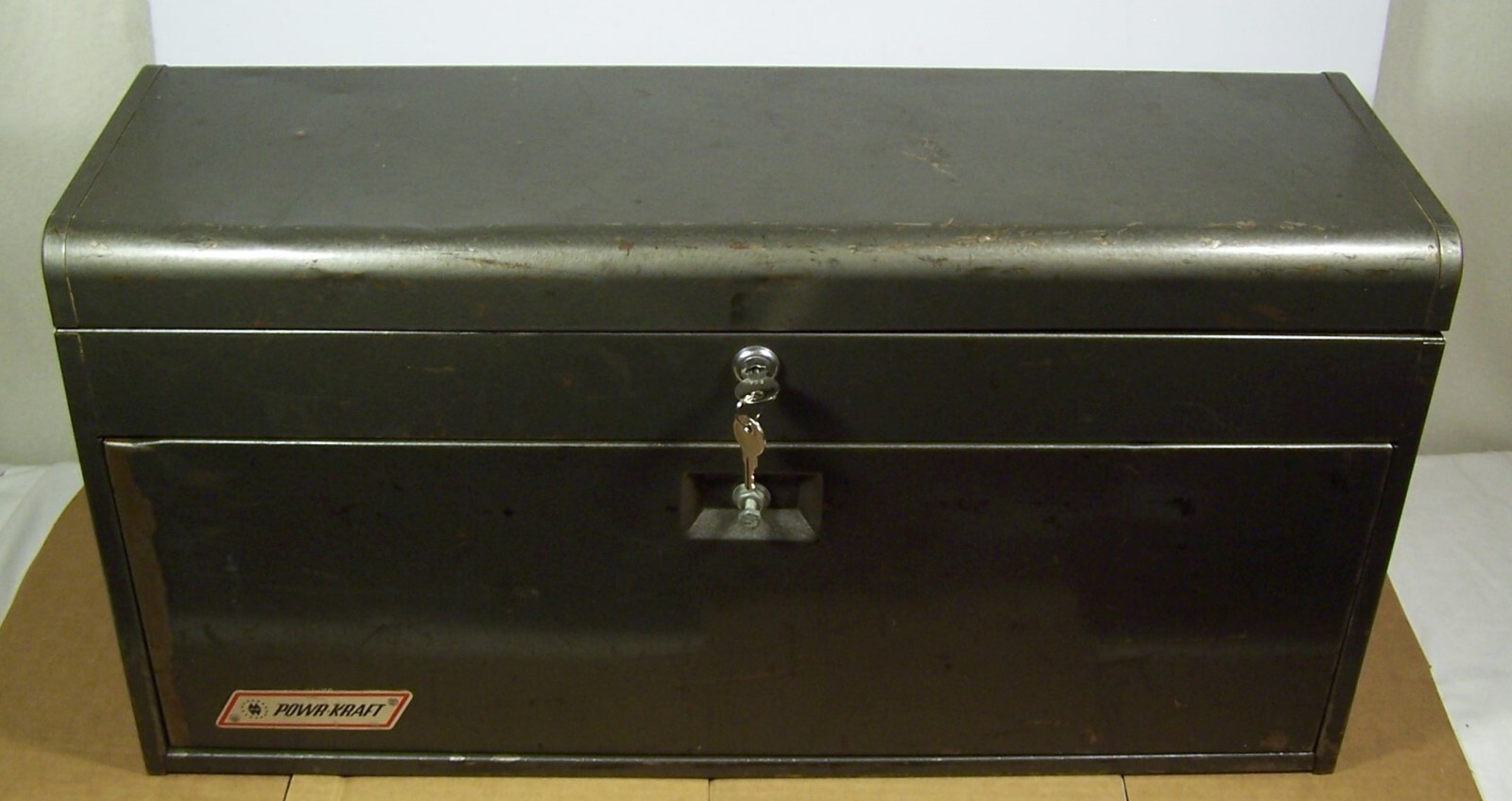 Powr-Kraft Machinist Toolbox, Montgomery Ward, 8 Drawer, With 2 Keys, 1966-68