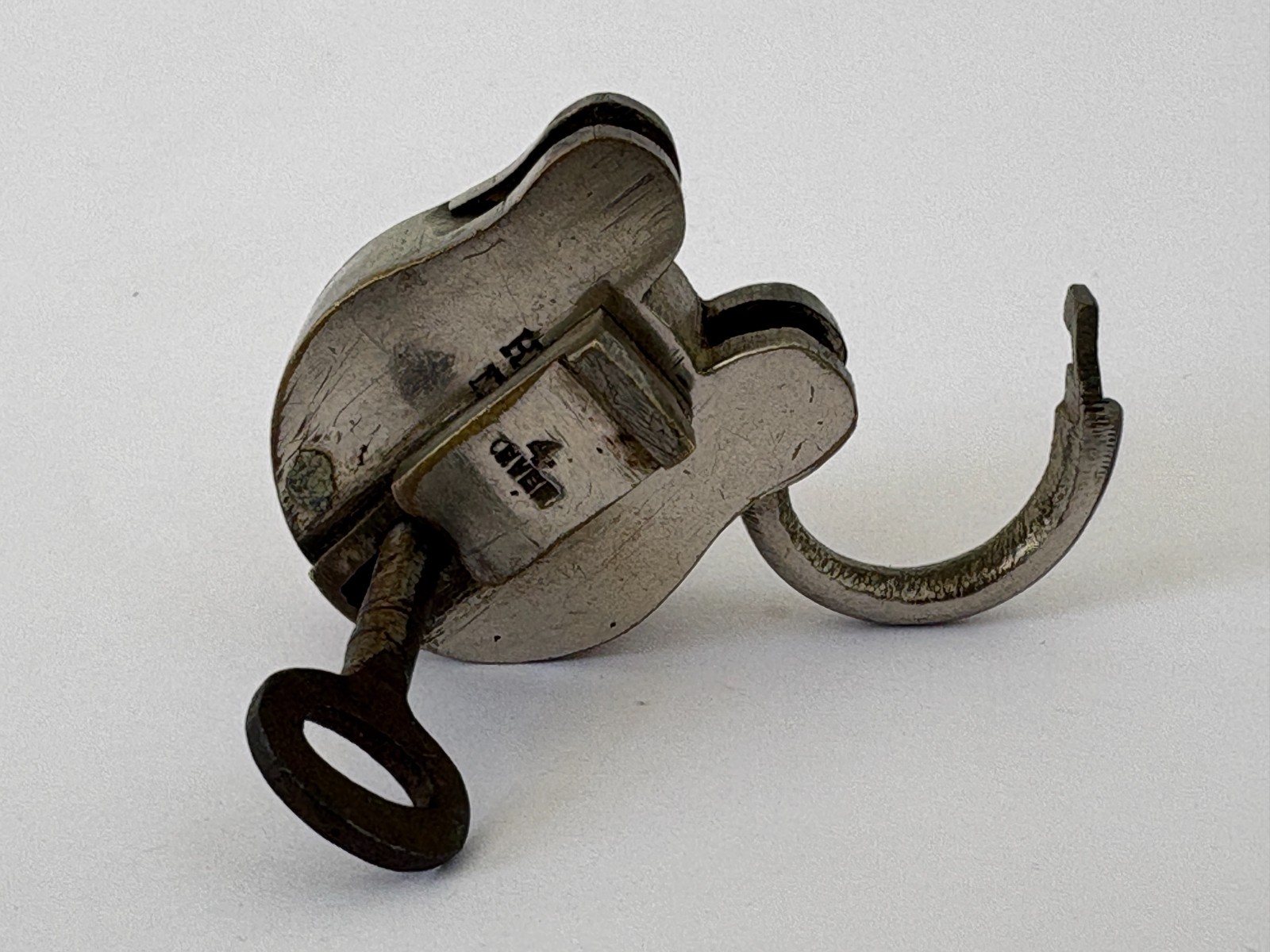 Vintage Brass Padlock with Key Vintage Indian Handmade Collectible Hoppes&Co