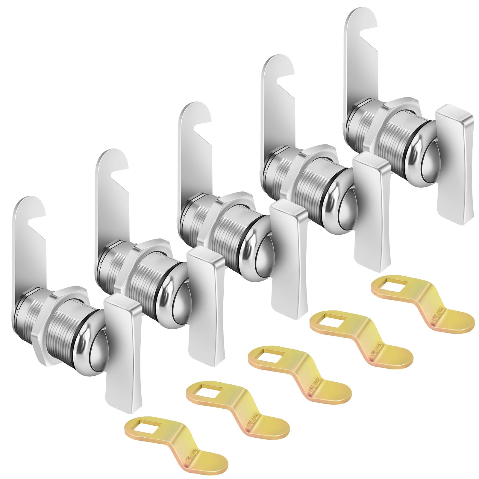 Cabinet Cam Locks 11/8 Inch Thumb Operated Keyless RV Storage 5 PCS Locks