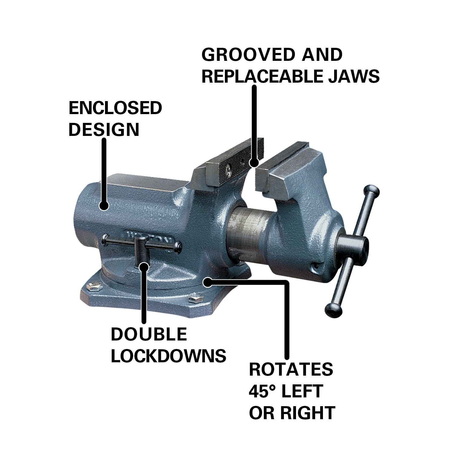 Wilton Super-Junior Bench Vise, 4″ Jaw Width, 2-1/4″ Opening, 6.4, Blue
