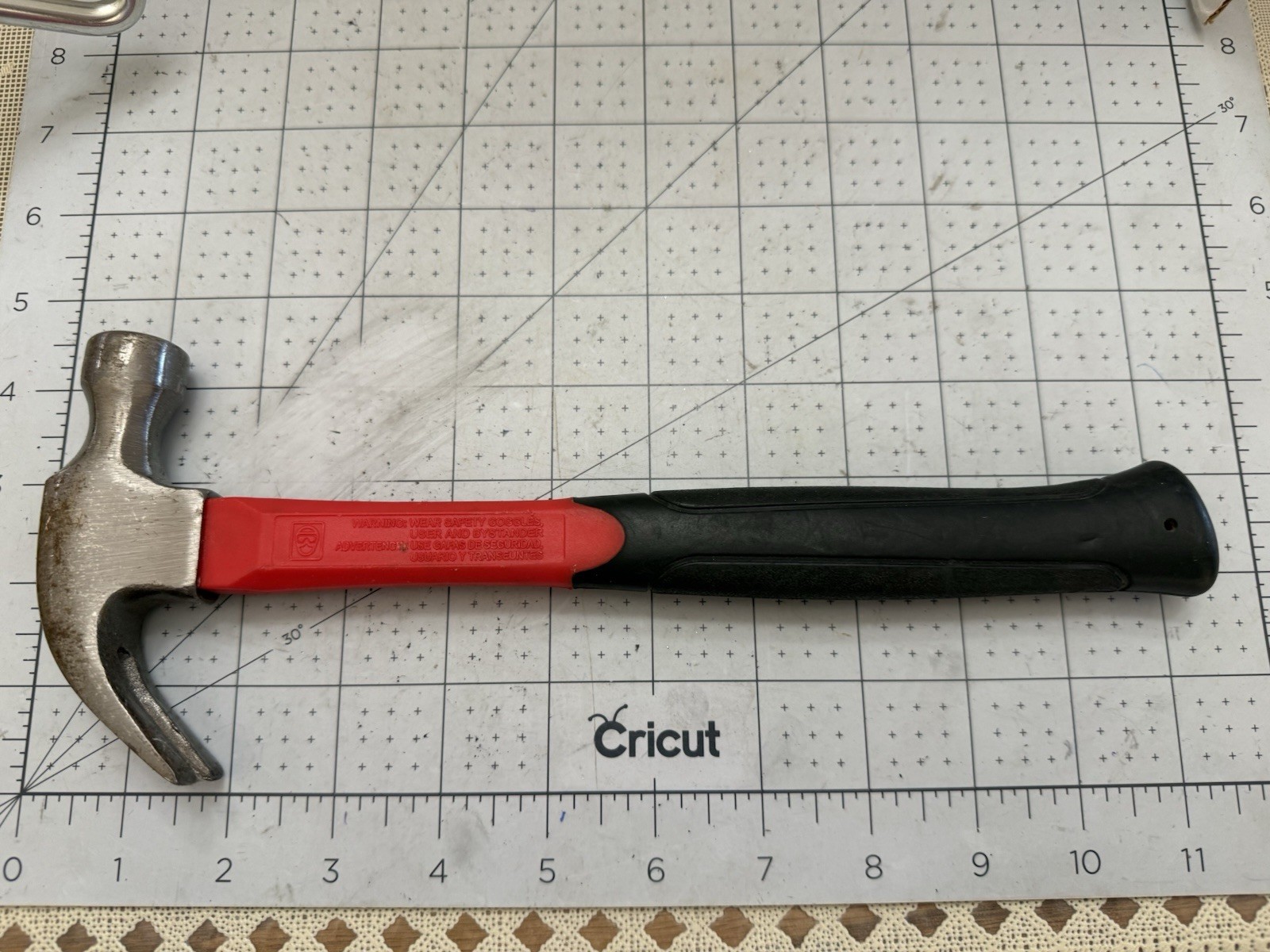 8 OZS. claw hammer fiber glass handle, cushion grip AS SHOWN