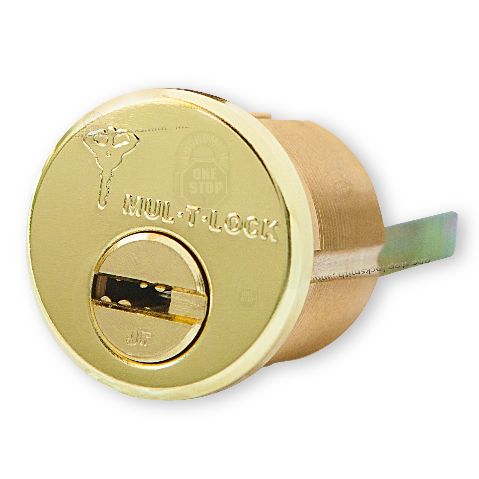 Mul-T-Lock Junior Rim Mortise Cylinder Brass w/ 3 Keys