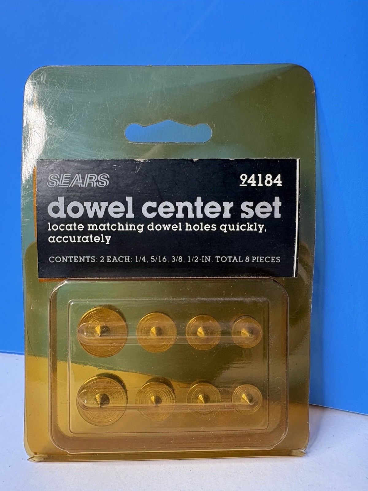 Sears Roebuck Simpson Craftsman Dowel Centers 9 4184 Set Vtg USA Metal
