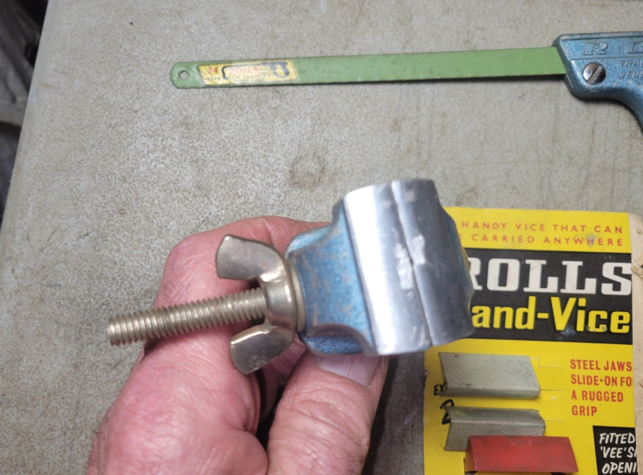 Vintage Hand Vice Vise & 2 saw handles Rolls jewelers tools England must see