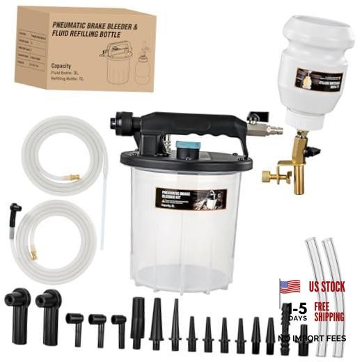 Brake Bleeder Kit Brake Bleeder Vacuum Pump One Person Brake 3L Pneumatic