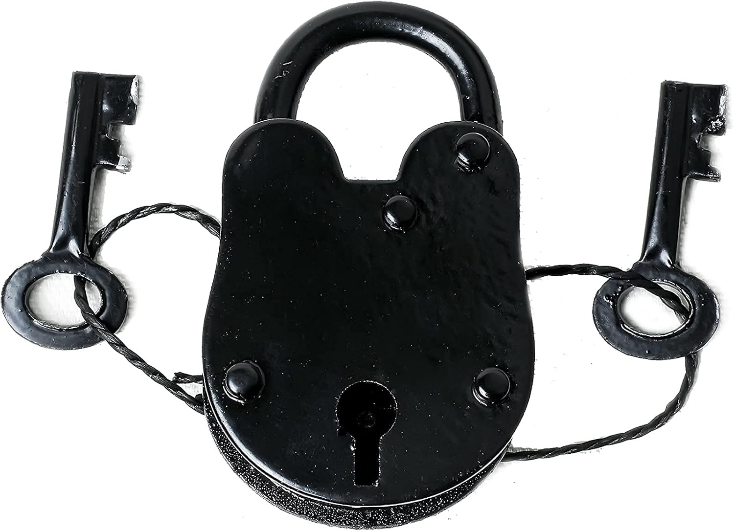 Vintage Jailer Lock with Keys, Medieval Antique Cast Iron Decorative Padlock …