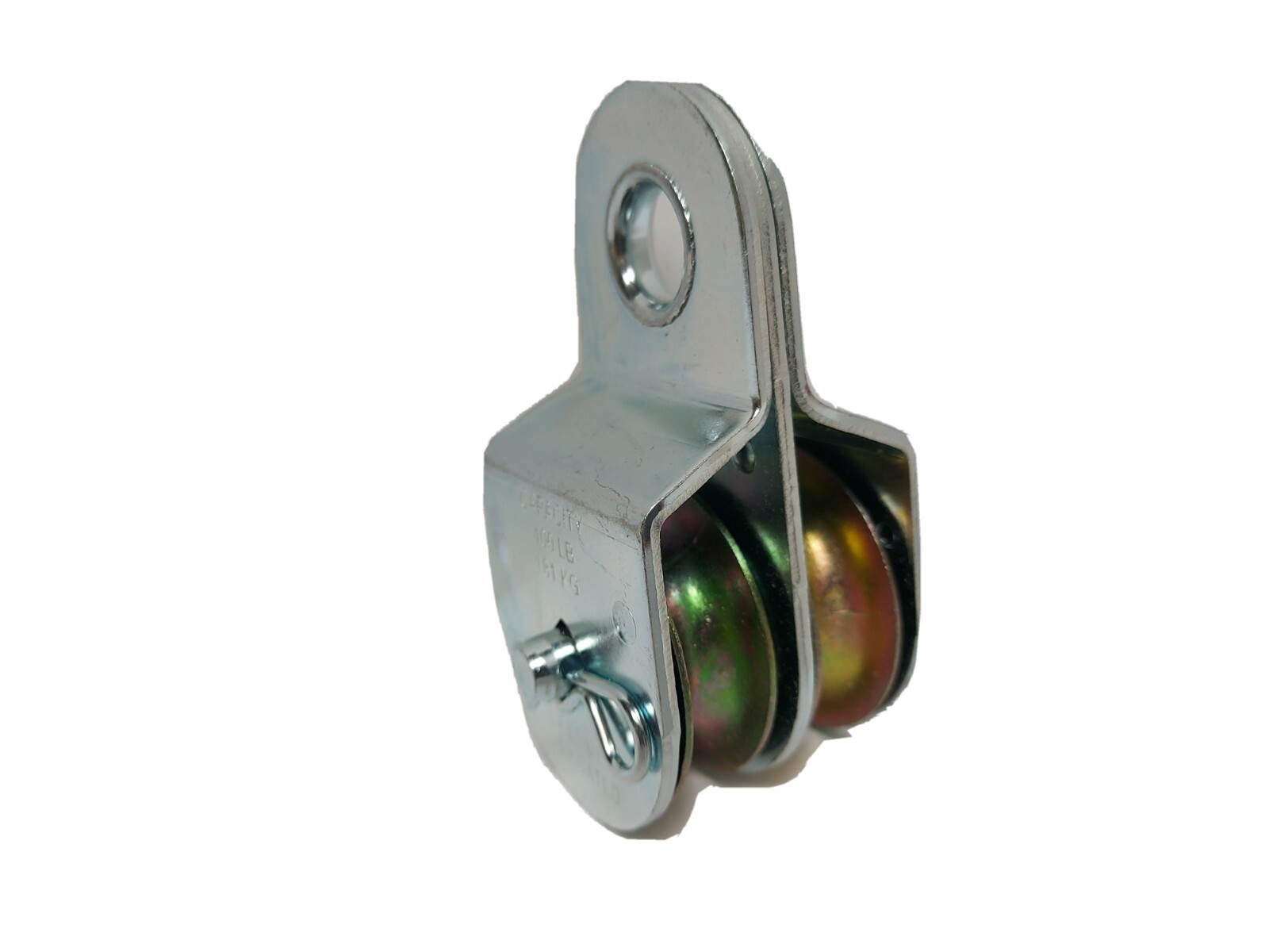 1-1/2″ No-Rust Double Pulley Fixed Eye Safe Working Load 400 LB Zinc Plated New