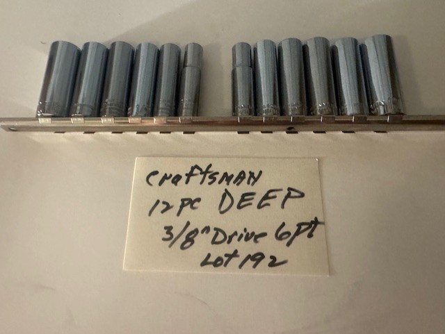 NEW Craftsman 3/8″ DRIVE 12 PC METRIC /SAE 6 POINT DEEP STD SOCKET SET + RAIL
