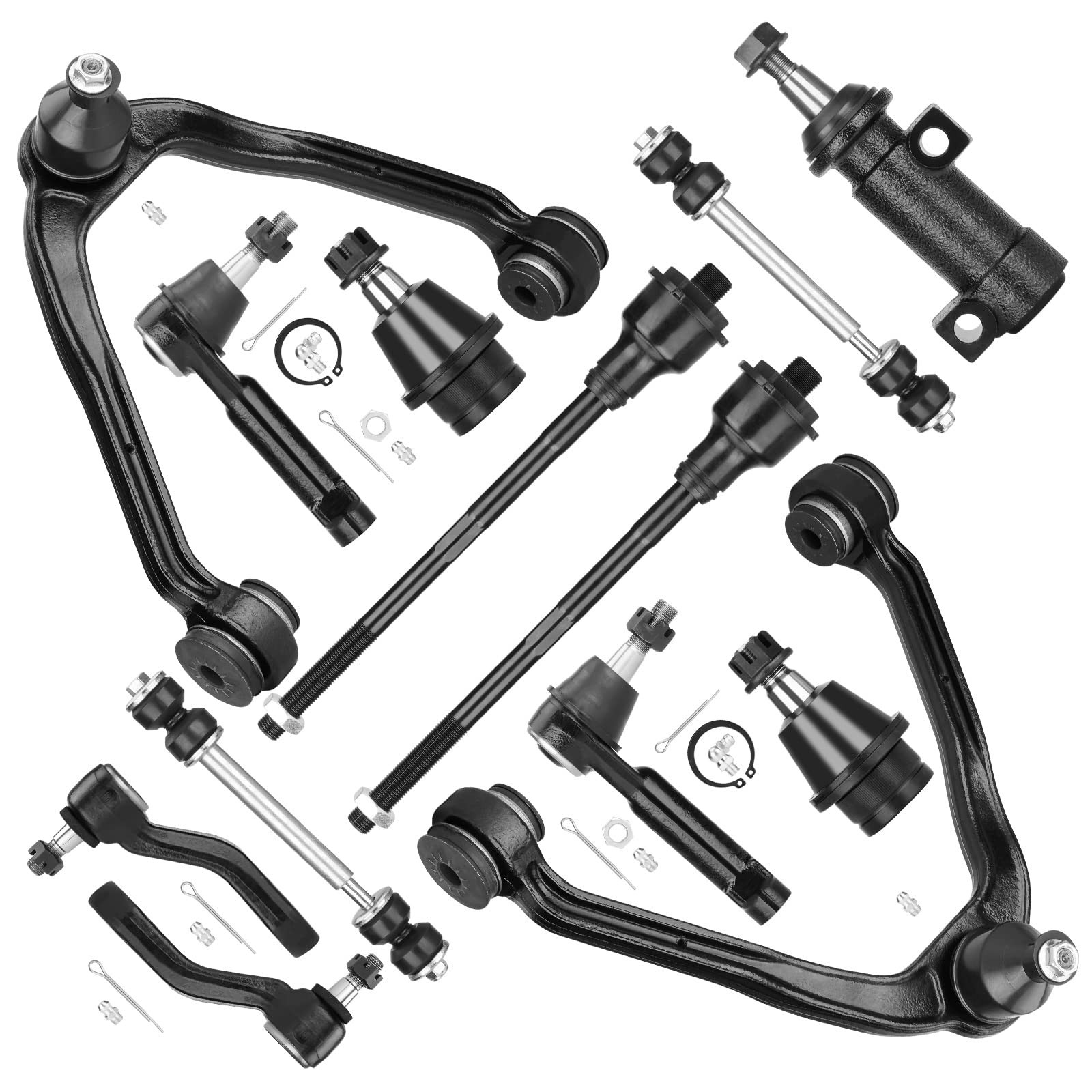 Upper Control Arms Ball Joints Tie Rods Kit 1999-2006 Chevy Silverado 1500 13pc
