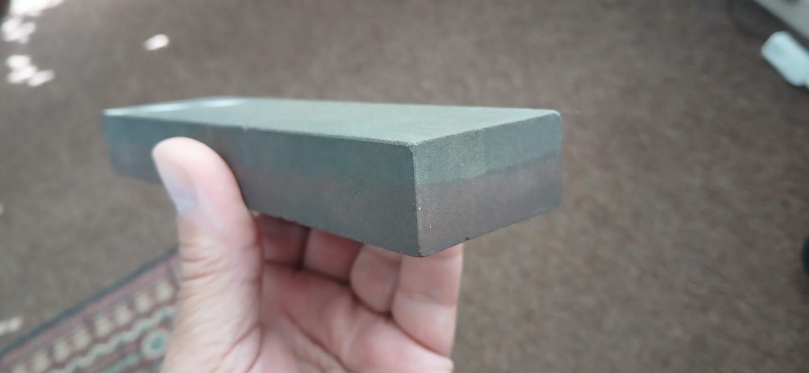 Vntg Combination Oil Stone for Sharpening Bladed Tools Knives Reddish and Grey
